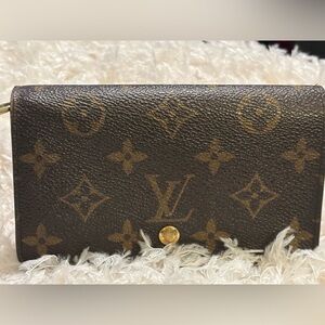 Louis Vuitton Monogram Porte Monnaie Tresor Wallet w/COA
